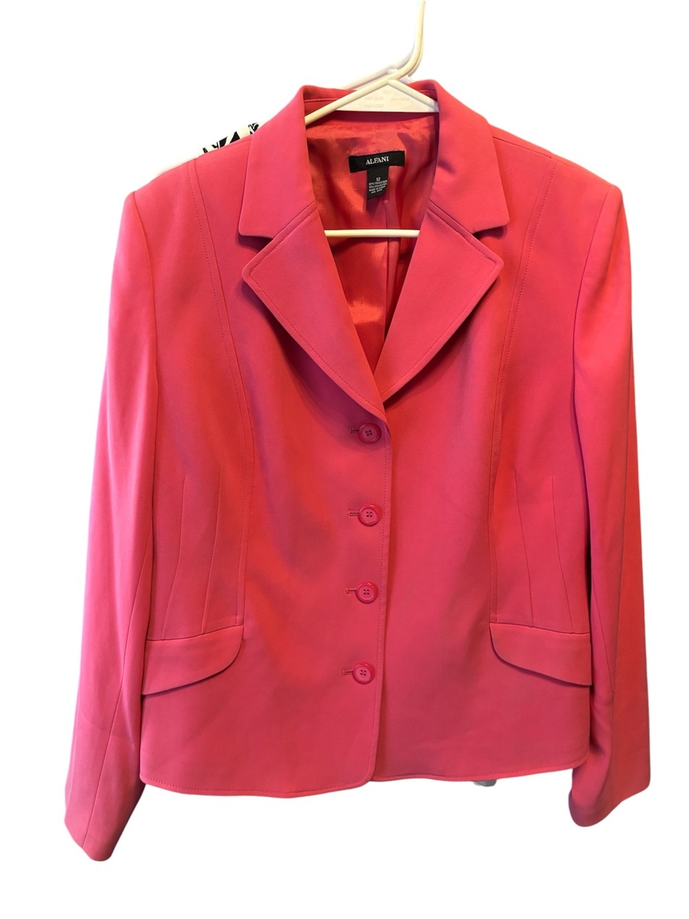 Alfani Bold Pink Tailored Blazer Jacket